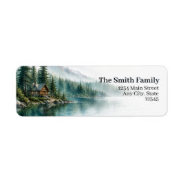 Stugreturadressetiketter | Lake Forest Mountain Returadress Etikett