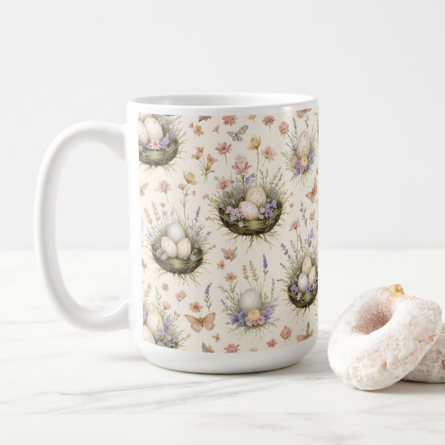 Stugträdgård Påskägg Bon Vintagestil Bota Kaffemugg (Med munk)