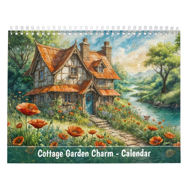 Stugträdgårdens charm – Scenisk kalender (Omslag)