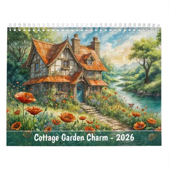 Stugträdgårdens charm – Scenisk kalender 2026 (Omslag)