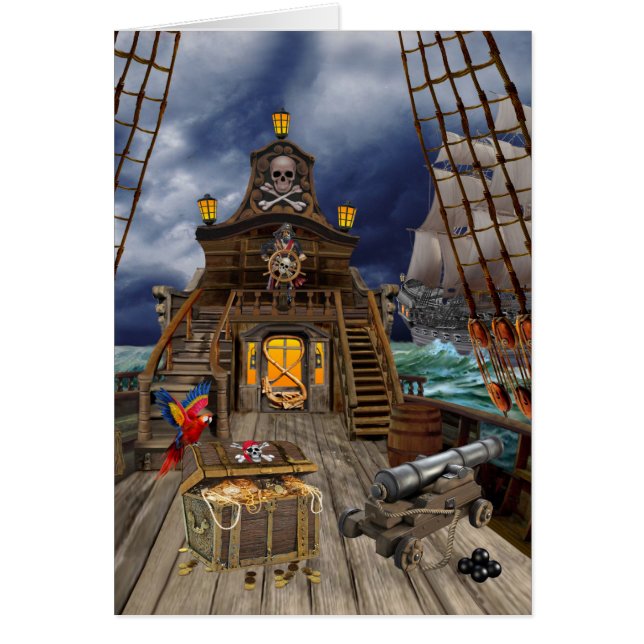 STULEN PIRATSKATT HÄLSNINGSKORT (Framsidan)