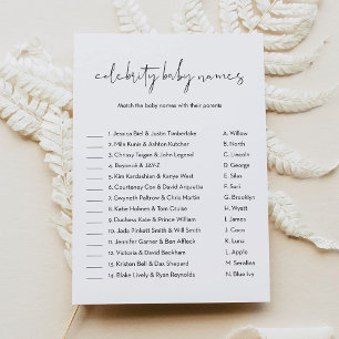 Stulfiendskap Baby Namn Baby Shower Game Inbjudningar