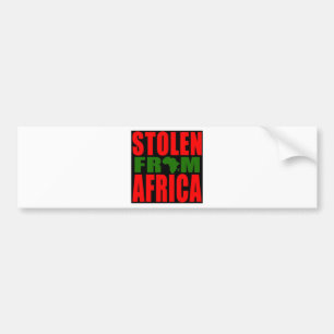 Stulit från afrikan - röd svart och grön flagga bildekal