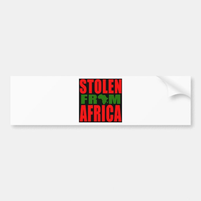Stulit från afrikan - röd svart och grön flagga bildekal (Framsidan)