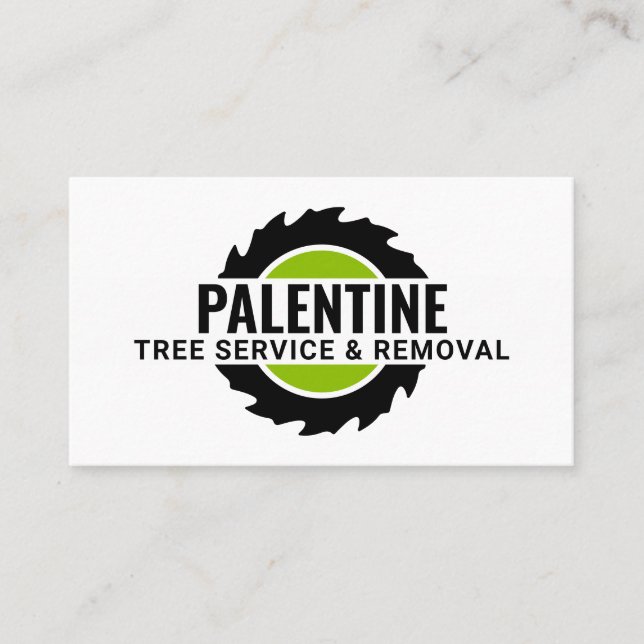 Stump-cirkulär ringsaw visitkort (Framsida)