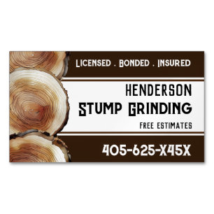 Stump Grinding Magnetiska Visitkort