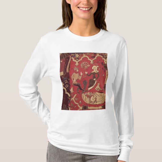Stumpwork som visar Tristan och Isolde Tee (Framsida)