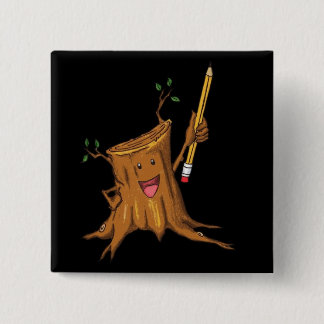 Stumpy knäppas (kvadrera), svarten knapp