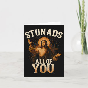 Stunads Alla Roliga Jesus Silhuett Sarksastiskt Kort