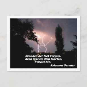 Stunden der Not Postkarte Vykort
