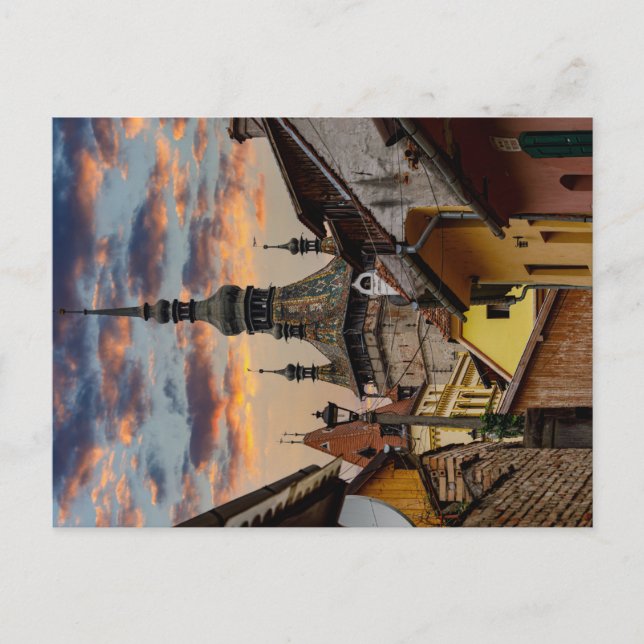 Stundturm von Schäßburg Vykort (Framsida)