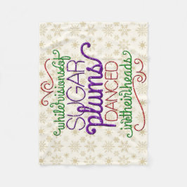 Stundvisioner av Sugarplumsnötknäpparefilten Fleecefilt