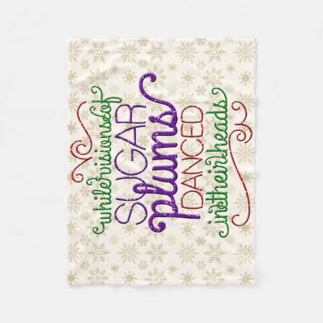 Stundvisioner av Sugarplumsnötknäpparefilten Fleecefilt (Framsidan)