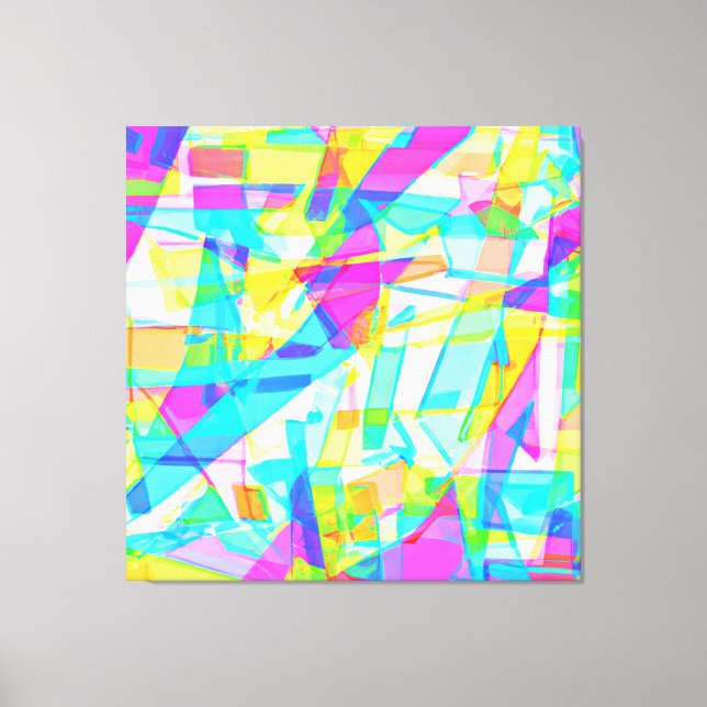 Stunkande Färg i Geometric Mönster Canvastryck (Framsida)