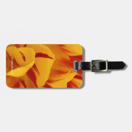 Stunkande två-tonsröd Gult Monsella Tulips Bagagebricka