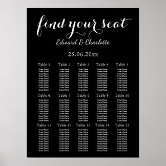 Stunkning Black Bröllop Poster