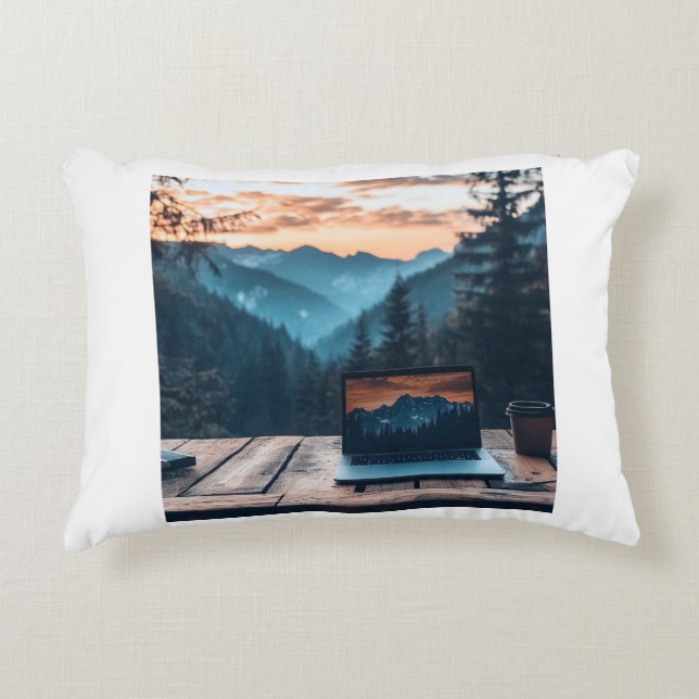 Stunnande natur i sovrum prydnadskudde (Framsidan)