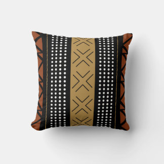 Stunning African Bogolan Inspired Throw Pillow Kudde