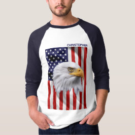 Stunning American Eagle, USA flagga, Patriotic T Shirt