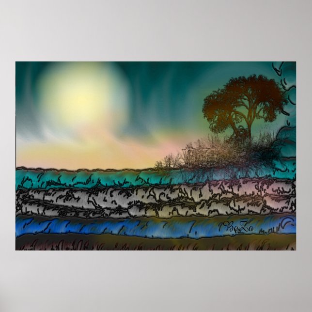 STUNNING ART UTTRYCK PÅ TEXTURED CANVAS POSTER (Framsidan)