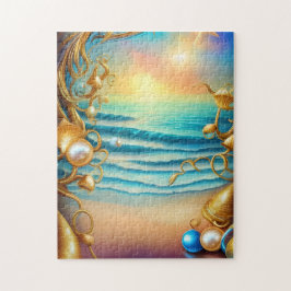 Stunning av oceanen med diamanter och pärlor pussel