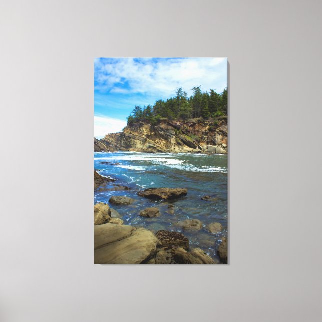 Stunning av Oregon Kusten Ocean Wall Art Canvastryck (Framsida)