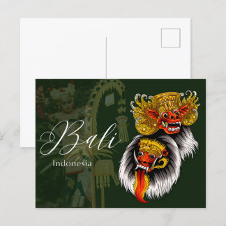 Stunning Barong Bali-postkort Helg Vykort