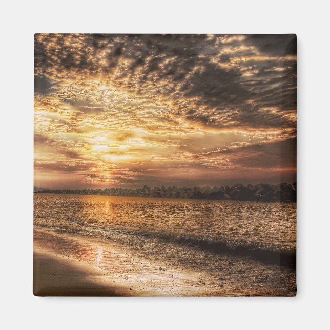 Stunning Beach Sunrise Magnet (Framsidan)