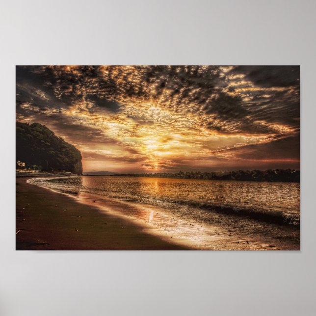 Stunning Beach Sunrise Poster (Framsidan)