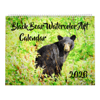 Stunning Bear Wildlife Watercolor Paintings Art Ca Kalender