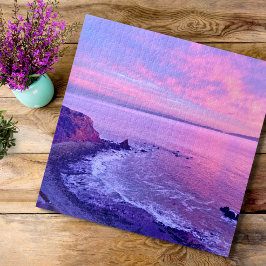 Stunning Bevackra Rosa Lila Ocean Sunset Photo Pussel