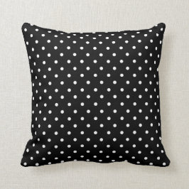 Stunning Black and White Polka dots Kudde