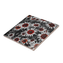 Stunning Black-Eyed Susans Ceramic Tile