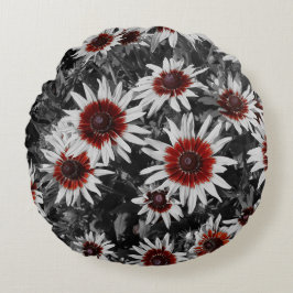 Stunning Black-Eyed Susans Round Cushion Rund Kudde