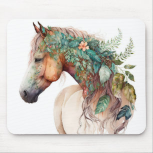 Stunning Blommigt Horse Musmatta