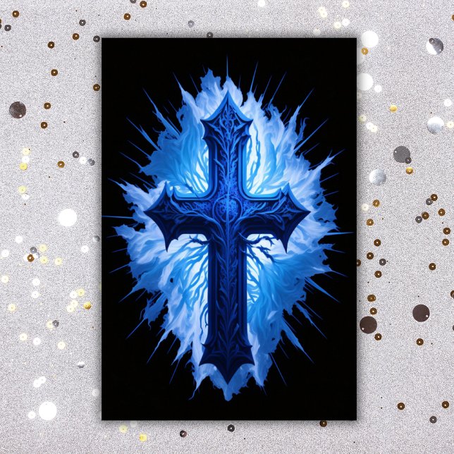 Stunning Blue Christian Kor på svart | Poster (Skapare uppladdad)