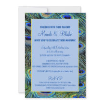 Stunning Blue & Guld Peacock Feathers Bröllop