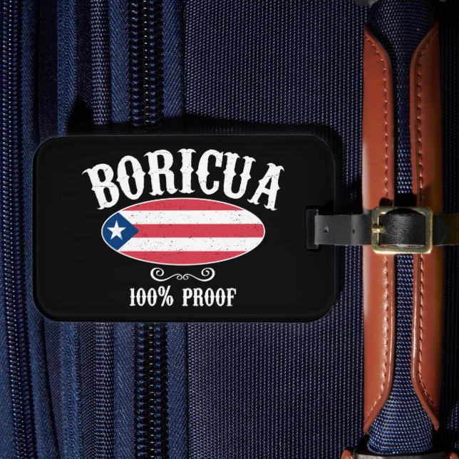 Stunning Boricua Puerto Rico 100 % Bagagebricka (Framsida Insitu 4)