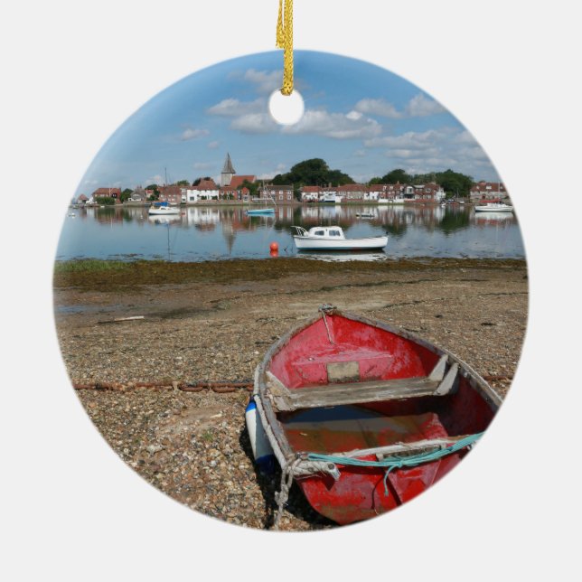 Stunning Bosham Harbour England Julgransprydnad Keramik (Baksidan)