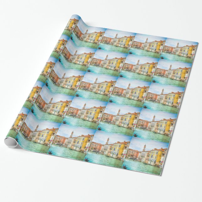 Stunning Canal Grande Venice Photo gifts, bild Presentpapper (Utrullad)