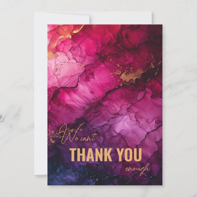 Stunning Celestial Elegance Marble Symphony Tack Kort (Framsida)