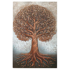 Stunning Copper Metall Livets träd Art