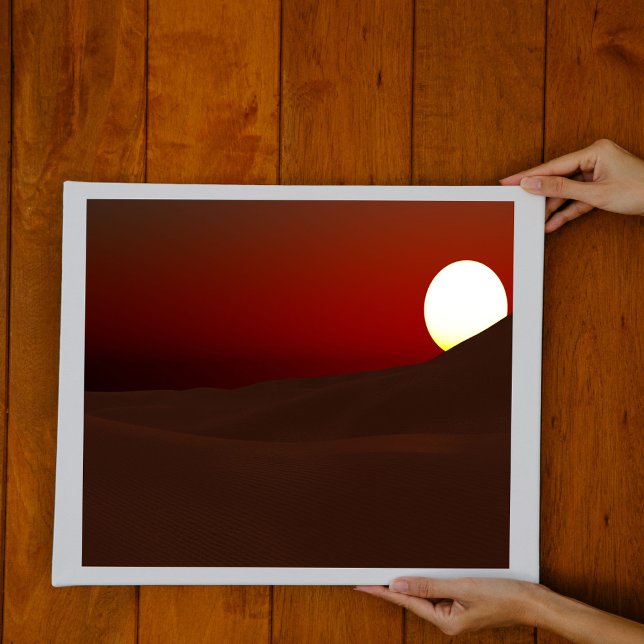 Stunning Desert Sunset Serene Golden Horizon Poster (Skapare uppladdad)