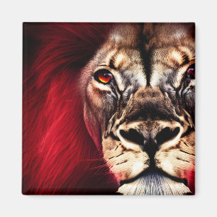 Stunning Fierce Wilderness Male Lejon Magnet