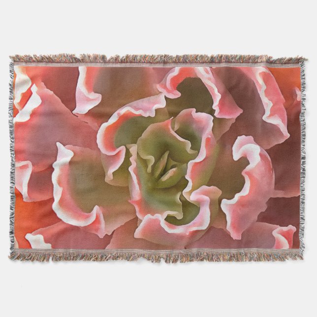 Stunning Garden Succule Rosa Tones Realistic Art Filt (Framsidan)