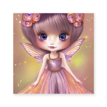 Stunning Glitter Struktur Silke Magic Chibi Fairy