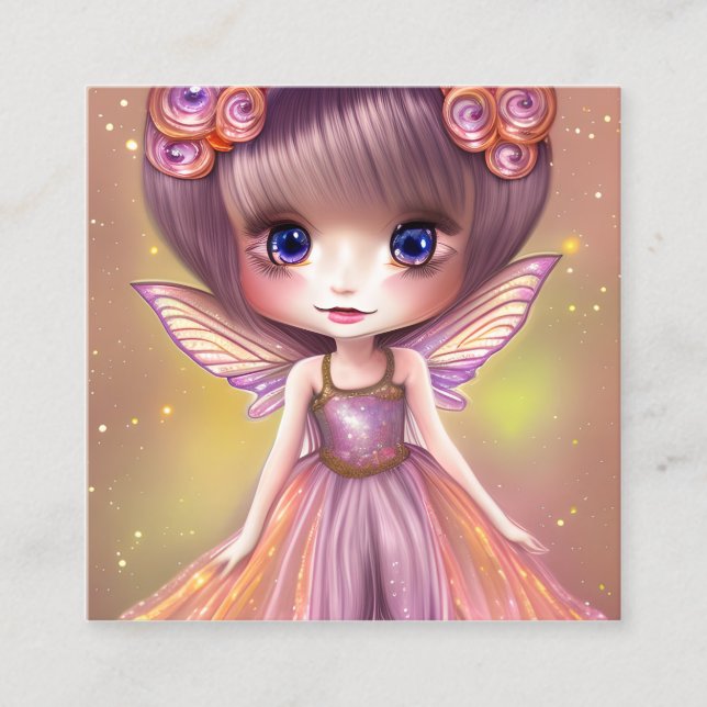 Stunning Glitter Struktur Silke Magic Chibi Fairy (Framsida)