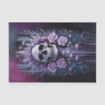 Stunning Gothic Skull i plommon, Midnight Macabre