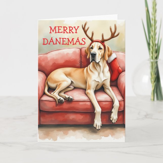 Stunning Great Dane Christmas Card Kort (Framsida)