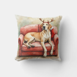 Stunning Great Dane Christmas Cushion Kudde